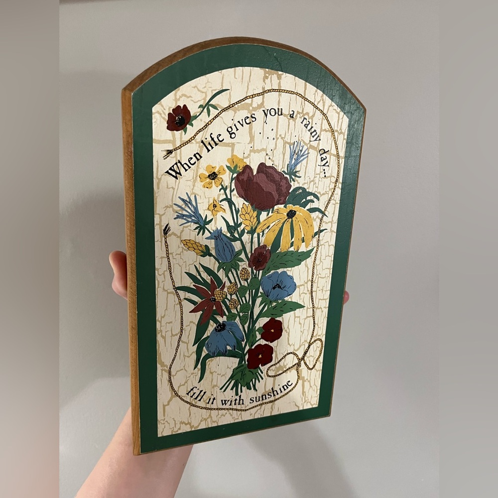 Vintage Floral Wooden Wall Decor